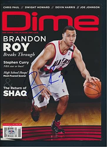 Брендън Рой Подписа списание с Автограф на PSA/DNA AM13014 - Списания НБА с автограф