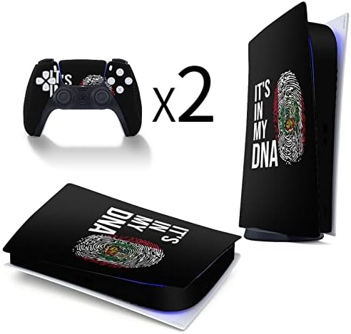 Това е в моята ДНК, Стикер с познат на перуанската Флага, Корица за PS5 Digital Edition, Стикери за конзолата PS5 и контролер, Устойчиви