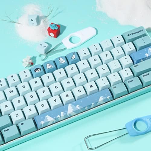 Ръчна детска клавиатура BOYI 60%, мини-RGB-ключ BOYI 61 Cherry MX PBT Keycap 60%, ръчна детска клавиатура RGB (цвят на лед, преминете Cherry MX Brown)