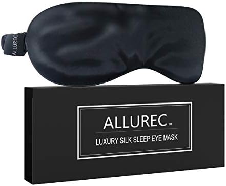 ALLUREC™ Луксозна маска за очи за сън от чиста коприна тутового дърво. Коприната е най-висок клас 6A 22 Momme Long Silk. Меко