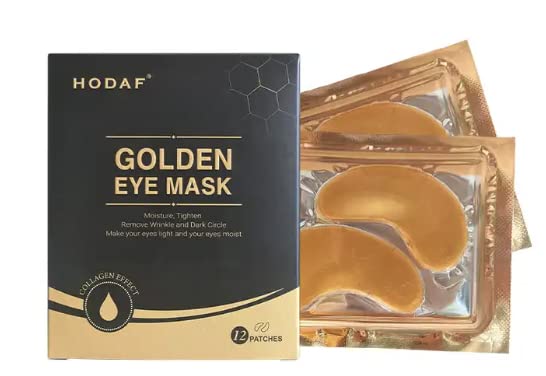 Маска за очи 24-каратово Злато Under Eye Mask - 12 Двойки против стареене маски за грижа за лицето, намаляване на бръчките и тъмните кръгове