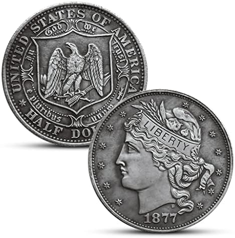 1877 Статуята на Свободата Медальон в Полдоллара 50 Цента Колекция от чужди монети Антични Ремесленная Монета