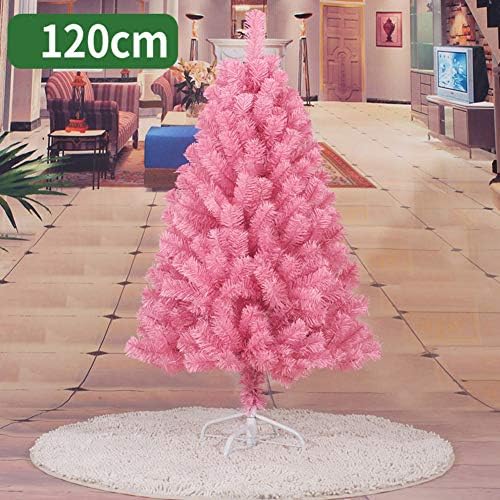 CAIXIN Розова Изкуствена Коледна Елха Премиум-клас, неосвещенная Коледно Дърво, Празнична украса, Елха на панти със Здрава Метална стойка, Пълна Елха-Розово 6,9 фута (210
