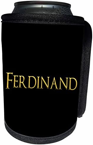 3дРоуз Фердинанд често срещано име за новородени момчета в Америка. Свети жълт цвят. - Опаковки за бутилки-охладители (cc-361401-1)