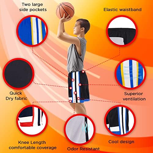 Спортни къси панталони High Energy за момчета с Джобове за баскетбол, Фитнес и спорт, Дрехи Dri-Fit, къси Панталони за момчета,