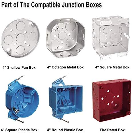 JULLISON 20 опаковки 6-инчов led низкопрофильного вградените дисково на осветително тяло за повърхностен монтаж, Кръгла, 15 W, 900