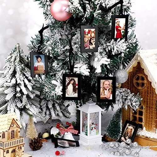 Jetec 8 Бр. Коледна Подвесная Рамка За Снимки Украса на Коледни Семейни Рамки с Орнаменти Коледно Дърво, Рамки за Снимки, Изображение