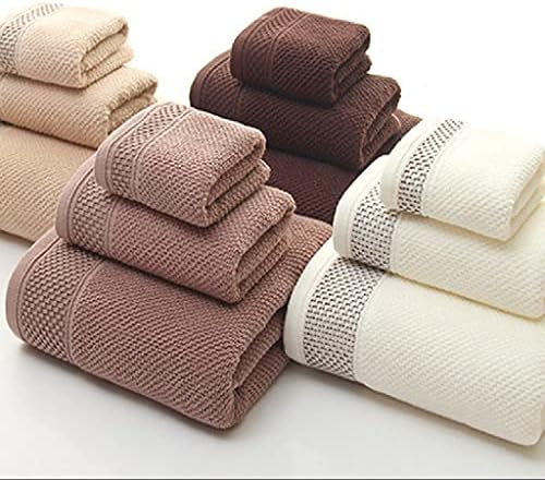 SCDZS Комплект кърпи от 3 броя, Памук, хавлиени Плажни Кърпи, Квадратна кърпа за баня/Плажа (Цвят: B размер: както е показано)