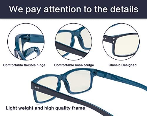 Блокиране на Компютърни Отблясъци Очила За Четене, Защита UV420 Син Светофильтр Очила За Четене на Мъже, Жени