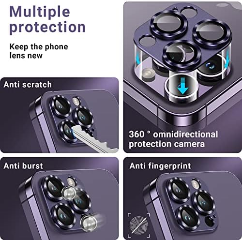 Защитно фолио за обектива на камерата Korecase iPhone 14 Pro Max /iPhone 14 Pro Защитно фолио за камера От закалено метал, Здрава