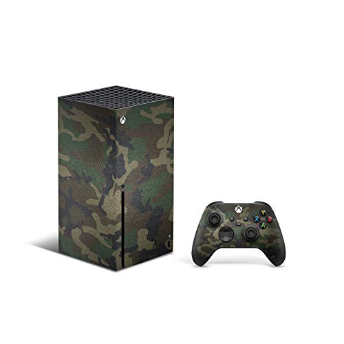ZOOMHITSKINS Съвместим за Xbox Кожата серия X, Калъф за кожата серия X, камуфляжный камуфлаж Army Battle Soldier Man е Зелено-кафяво,