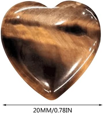 iOPQO Кристал във формата на Сърце, Натурален Скъпоценен Камък, Полиран Камък на Любовта, Розов Кварц, Аметист, Цветни Камъни за