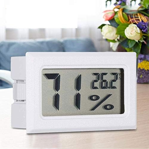 XJJZS Мини Цифров термометър, Влагомер Инструмент за вътрешно показване на температурата и на влажността (Цвят: бял)