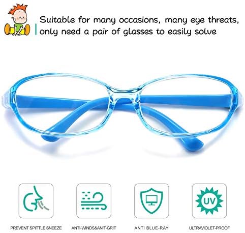 Детски Предпазни Очила, Предпазни Очила Срещу Замъгляване, за Защита на очите, Синя Светлина, Блокиране на обектив на Страничния Екран, Защита от цветен Прашец, Мек