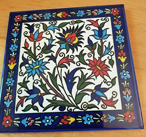 Bluenoemi арменската керамична живопис, Израелски дизайн, цветя за подарък. Подарък за нов дом.Ръчно изработени подаръци в Израел.