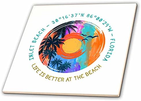 3дРоуз-Инлет Бийч, Флорида. Подарък за пътуване Животът на плажа е все по-добре - плочки (ct-363885-7)
