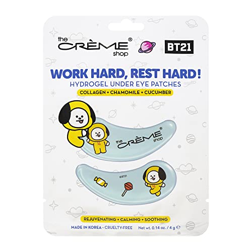 The Crème Shop BT21 Усърдно на работа, усърдно почивай!, Хидратиращ гидрогелевые петна под очите | анти-стареене, анти-тревожност (3 опаковки)