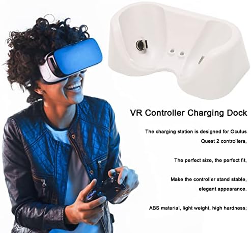 Док-станция за зареждане на контролера VR, Магнитна зарядно устройство, Монтирана с Висока Стабилност и Висока Твърдост за Quest 2