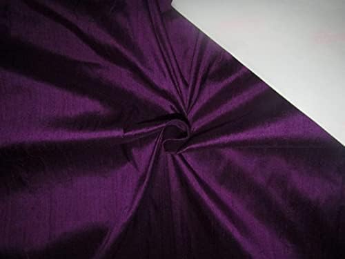 Плат Dupioni от чиста коприна лилав цвят 54 инча с ивици в парцела MM105[4]