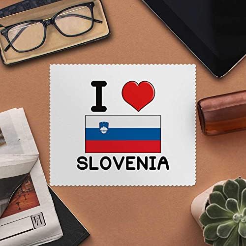 Azeeda 2 x Кърпички за почистване на лещи и очила от микрофибър I Love Slovenia (LC00017812)