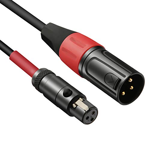 Кабел JOMLEY Mini XLR-XLR, 3-пинов Mini XLR (TA3F) за свързване към обикновен микрофонному кабел XLR-Male Pro с ревери - 1 фут