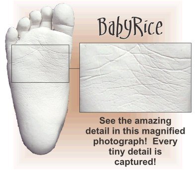 BabyRice Нов Комплект за детска леене с рамка за 3D-дисплей с ефект Бук 6x5 инча / Черно Планина / Черна Подложка / Сребриста боя