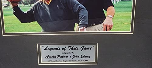 Арнолд Палмър, Джон Элвей Снимка в Рамка с Двоен Подпис и Автограф Broncos PGA JSA