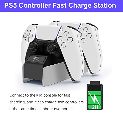 Зарядно устройство за контролер PS5, Станция За зареждане на контролера PlayStation 5, Двойна зареждане PS5 Dualsense, подходящ