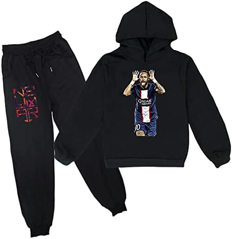BenLP/ Пуловери с качулка за момчета и момичета, Спортни костюми Футболни звезди - Hoody с качулка с участието на Неймара Младши + Спортни панталони (13 цвята)