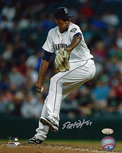 Едвин Диас с автограф Seattle Mariners 8x10 Снимка MCS Holo Състав 107990 - Снимки на MLB с автограф