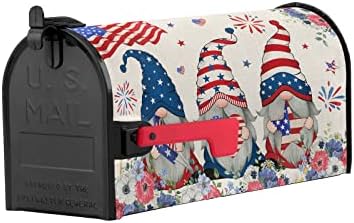 Магнитни Калъфи за пощенски кутии на Ден на Независимостта 18 X 21, Американският Флаг, Цветен Джудже, Патриот, Ръчно изработени,