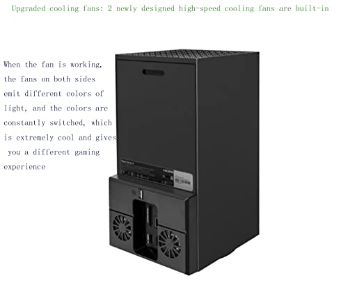 Вертикален охлаждащ вентилатор за Xbox Серия X с led осветление променя цвета на подсветката на задния вентилатор за xbox series