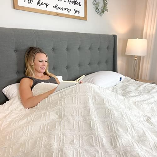 ACCURATEX Boho Comforter King Size - Мило Кремовое одеяло за спално бельо на ферма, Стеганое одеяло от жаккардовой микрофибър с