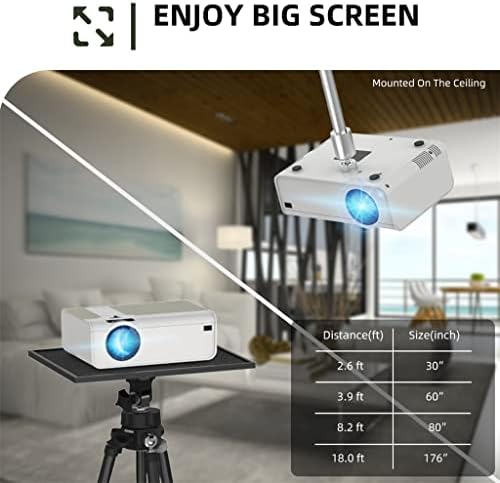 ZLXDP T4 Мини проектор 3600 Лумена С поддръжка на Full 1080P led Проектор с голям екран, Преносим за Домашно Кино Smart Video в
