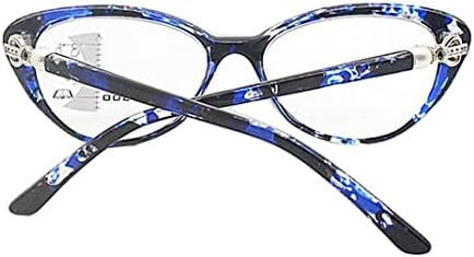 ZUKKY Прогресивно Многофокусные Очила за четене за Жени, Блокиране на Синя Светлина, Реколта Очила Котешко око, Синята Голяма Дограма