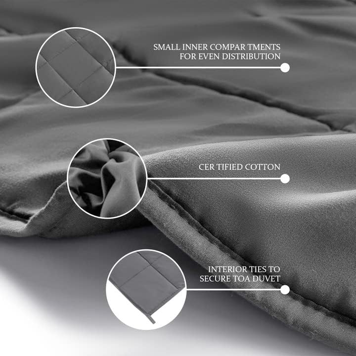 Утяжеленное одеяло CYMULA за възрастни £ 20 на 80 x 87 King Size Тъмно Сиво Охлаждащо Утяжеленное Одеяло