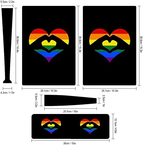 ЛГБТ Преливащи Сърцето на Ръка 3 бр. Стикер на Цялото Тяло Стикер за PS5 Digital Edition за конзолата PS5 и контролер