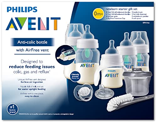 Детска бутилка Philips Avent Против колики с въздушен отвор Подаръчен комплект за Начинаещи Прозрачна, SCD394/02