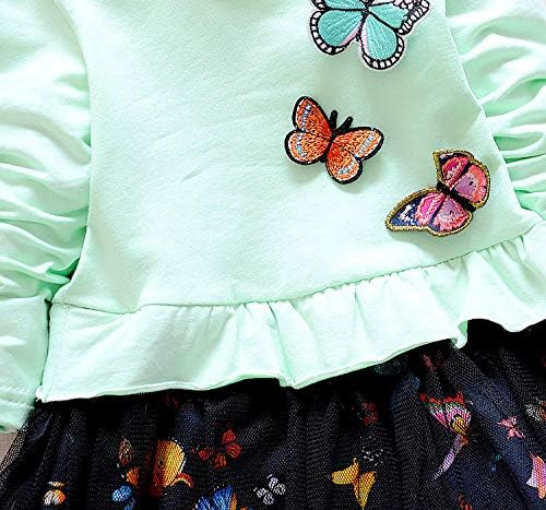 Комплект дрехи за малките момичета Комплект от 2 теми Тениска с дълги ръкави и Пола, Панталон