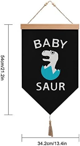 Nudquio Baby Saur Хлопчатобумажный Бельо Флаг Висящ Стенен Знак рисуване на Картина за вашия дом Офис Декорация на Верандата Градина