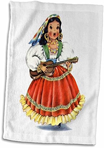 Триизмерен Принт ретро-мексикански кукли В местния рокля - Кърпи (twl-204026-1)