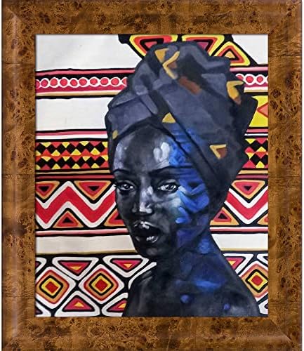 Репродукция на африканската кралица в стил Пастиш в рамка от гаванского на модела, 25,75 x 29,75