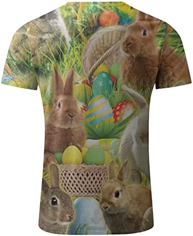 Великденски Ризи за Мъже, Сладка Тениска С Изображение на Заек Заек, Забавни Тениски С Писмото Принтом, Върхове с кръгло деколте