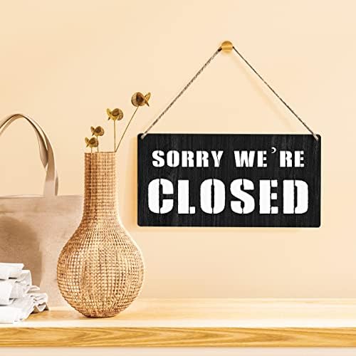Бизнес Затворена Врата Знак Подарък Селска Къща Съжаляваме, че сме затворени Дървени Подвесная Табела В Селски Стил, с монтиран