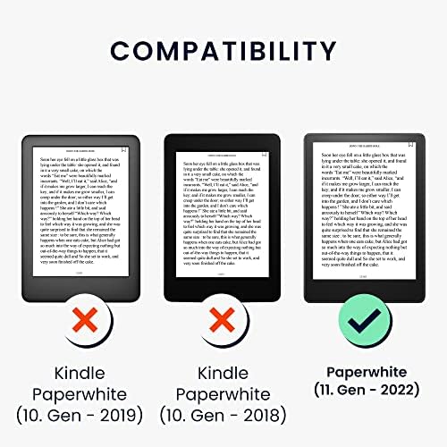 Калъф kwmobile е съвместим с Paperwhite 11. Поколение 2022 - Калъф за четец на електронни книги от изкуствена кожа - крокодилска