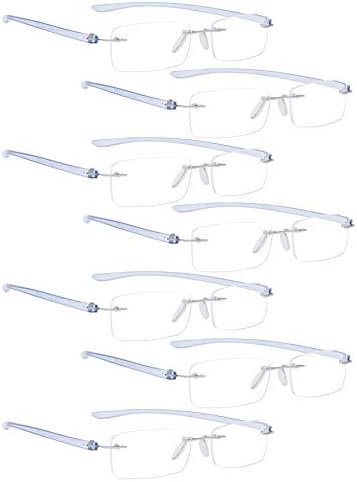 LUR 7 опаковки очила за четене без рамки + 3 опаковки очила за четене в полукръгла рамка (общо 10 двойки ридеров + 3,00)