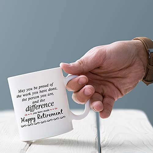 Щастливи Подаръци за пенсиониране за жените и мъжете - Уникални Подаръци за пенсиониране, Идеалният подарък за сбогуване за колеги, Чаша с 11 грама за колеги, офис и ?