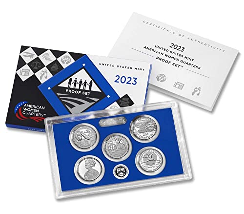 2023 S 2023 S Quarter Proof Комплект от 5 Монети DCAM US Mint 23WP С Кутия и COA Quarter US Mint Proof
