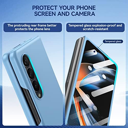 Калъф CENMASO за Samsung Galaxy Z Fold 4 (2022), Калъф Fold 4 [Защитно фолио за екрана] [Защита на обектива на камерата], ултра-тънък