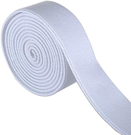 Тиква на бели плюшени еластична лента с дължина 5 метра, мека удобна дъвка за шиене (1,25 инча)